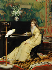 Woman at the piano with