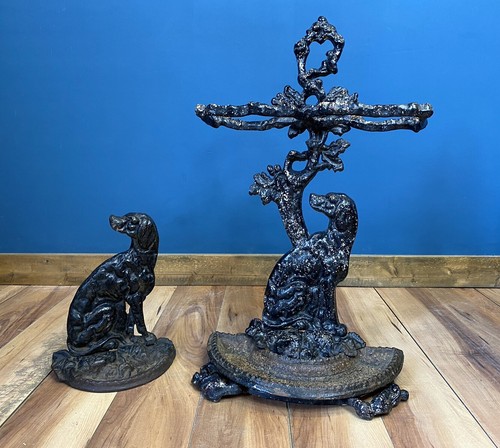 Antique cast iron umbrella - cast, /