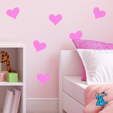 Hearts Love Children's Vinyl Wall Art Sticker Decal Girls Bedroom Home Decor