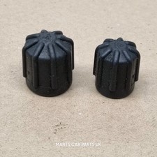 BMW Air Conditioning A/C Filler Valve Dust Caps Small And Large - Black
