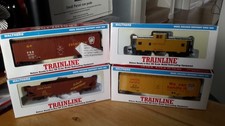 WALTHERS HO TRAINLINE X 4 BOXED.931-670-1650-1672-502