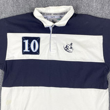 Vintage Kukri Hong Kong Sevens Rugby Jersey 2010 Navy White Mens XL Polo Shirt