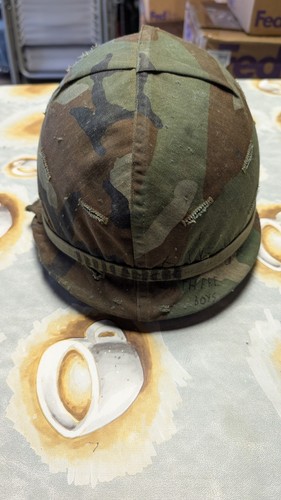 Vietnam era steel pot helmet - era,