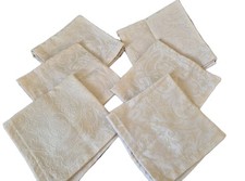 vintage damask napkins X6