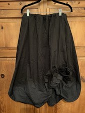 Zara Black Balloon Skirt In Parachute Fabric With Bow Detail Size M