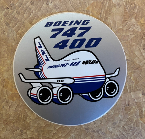 Boeing 747 400 round sticker - 747-400,