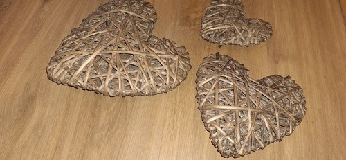 Set wicker heart - set, wall