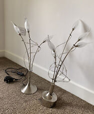 Funky Spiral Intertwined Chrome Beaded Teardrop Lamp and Ceiling Light Fixture