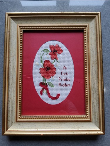 Framed crosstitch picture - crosstitch, of