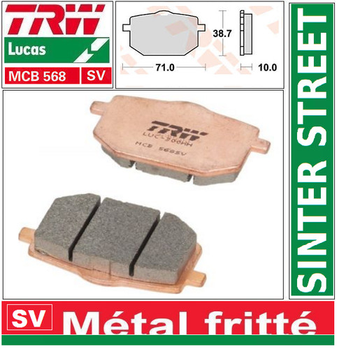 Front brake pads trw - pads,