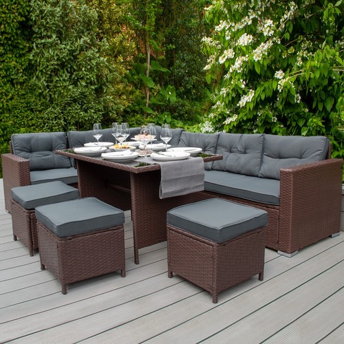 Rattan corner set garden - corner,