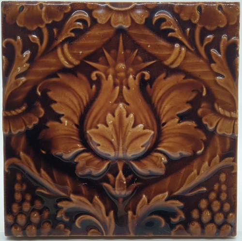 Antique fireplace tile relief - antique,