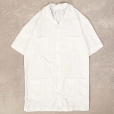 Vintage Cuban Guayabera Shirt S Men's Off-White Button