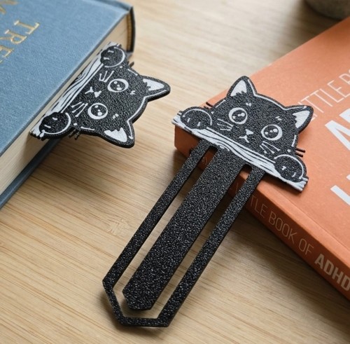 Black cute cat bookmark pack - bookmark, 2