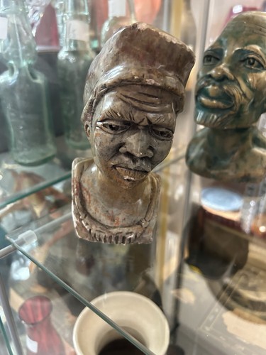 Hand carved stone african - ,