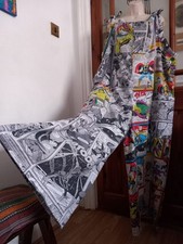 OOAK Handmade floral Oversized Wide Leg Dungarees Jumpsuit Size 18 20 22 boho