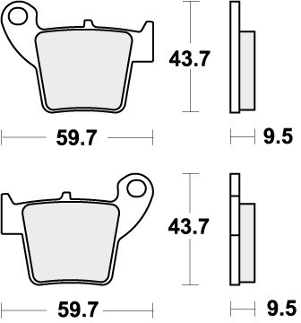 Sbs brake pads rear for - brake,