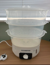 Cozeemax Electric Food Steamer – 3-Tier Vegetable & Rice Steamer, 800W, White