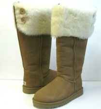 UGG OVER THE KNEE BAILEY BUTTON WOMEN BOOTS SUEDE CHESTNUT US 8 /UK 6 /EU 39