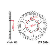 JT Steel Rear Sprocket Teeth 