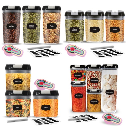 Food storage containers set - food,