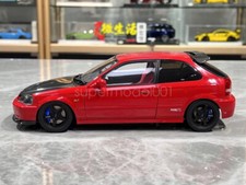 MH 1:18 Scale Red Civic Type R EK9 B16B Vtec Engine Model Diecast Metal Car