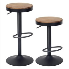 YOUNIKE Wooden Bar Stools Set