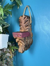 Vintage Carved Wooden Clog