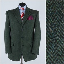Mens Green Herringbone HARRIS