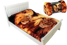 3D Animal Print Mink Throw