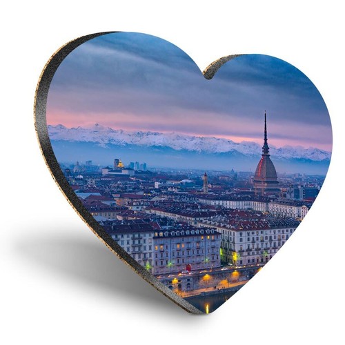 Heart mdf coaster turin italy - mdf,