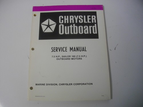 1982 chrysler outboard service - 1982,