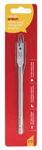 Amtech flat wood drill - wood, bit