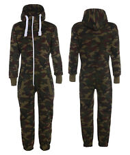 Kids Baby Military 1Onesie Unisex Camouflage Jumpsuit Army Hooded 1-13 Year Size