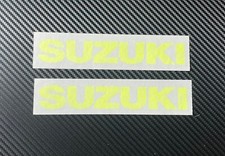 Suzuki Motorbike Motorcycle Fairings Tank Stickers 100 x 15mm Fluorescent Yellow