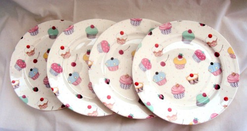 Fairy cupcakes plates set - plates, 4