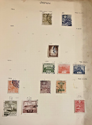 Japanese stamps job - on, old