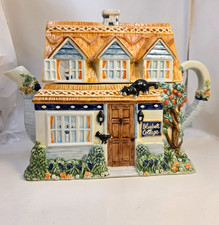 The Leonardo Collection Bluebell Cottage Teapot Decorative Large Ceramic