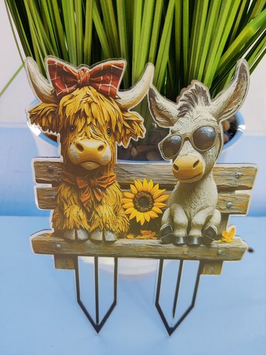 Highland cow donkey garden - cow&donkey,