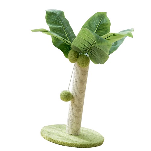 Cat scratching post cute green - cat,