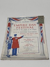 1946 Empire Day Festival Programme & Ticket Royal Albert Hall Princess Elizabeth