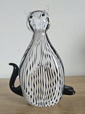Vintage Glass Cat Mid 20th