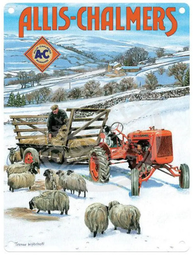 Allis chalmers metal sign - allis,