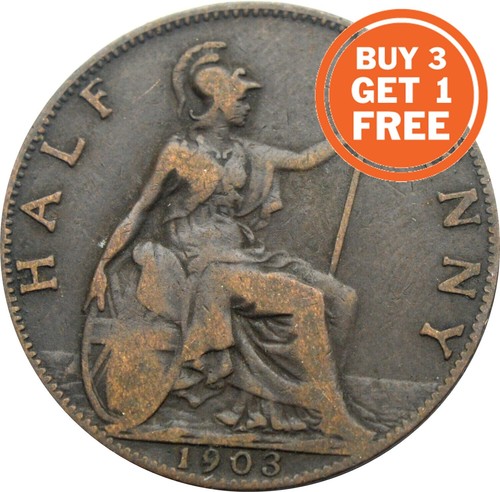 Half penny edward vii coin - edward,