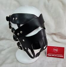GIMP BLINDFOLD and Mask FAUX LEATHER Eye Mask BDSM Sexy Blinder Cuffs, SM SLAVE