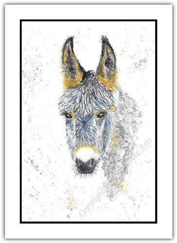 Donkey pet watercolour print - pet,