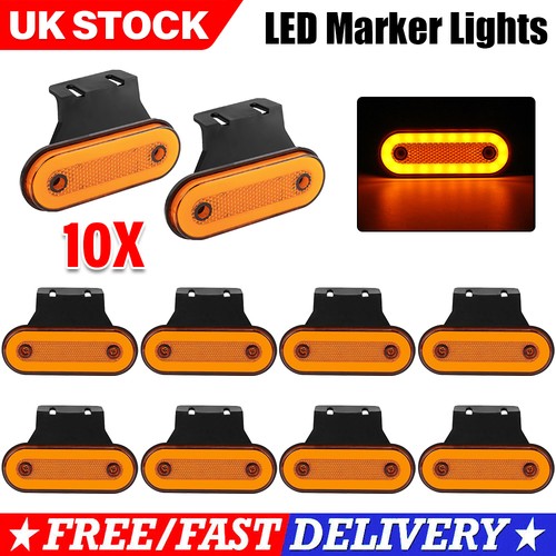 10x orange amber side - side, led