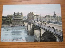Pre WW1 Original Unused Postcard. Newport Bridge, Newport , Mon. Pub M.J.R.