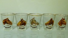 vintage 5 shot glasses with