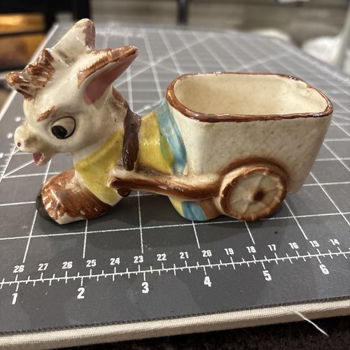 Vintage donkey cart figurine - donkey,